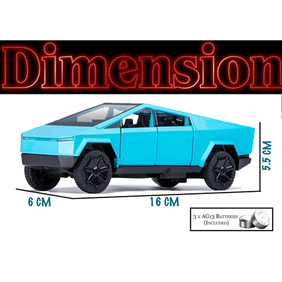 Tesla Cyber Truck Limited Edition Model Car, 1:32 Scale (Blue)