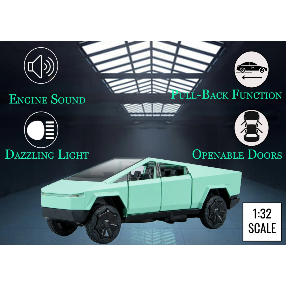 Tesla Cyber Truck Limited Edition Model Car, 1:32 Scale (Mint)