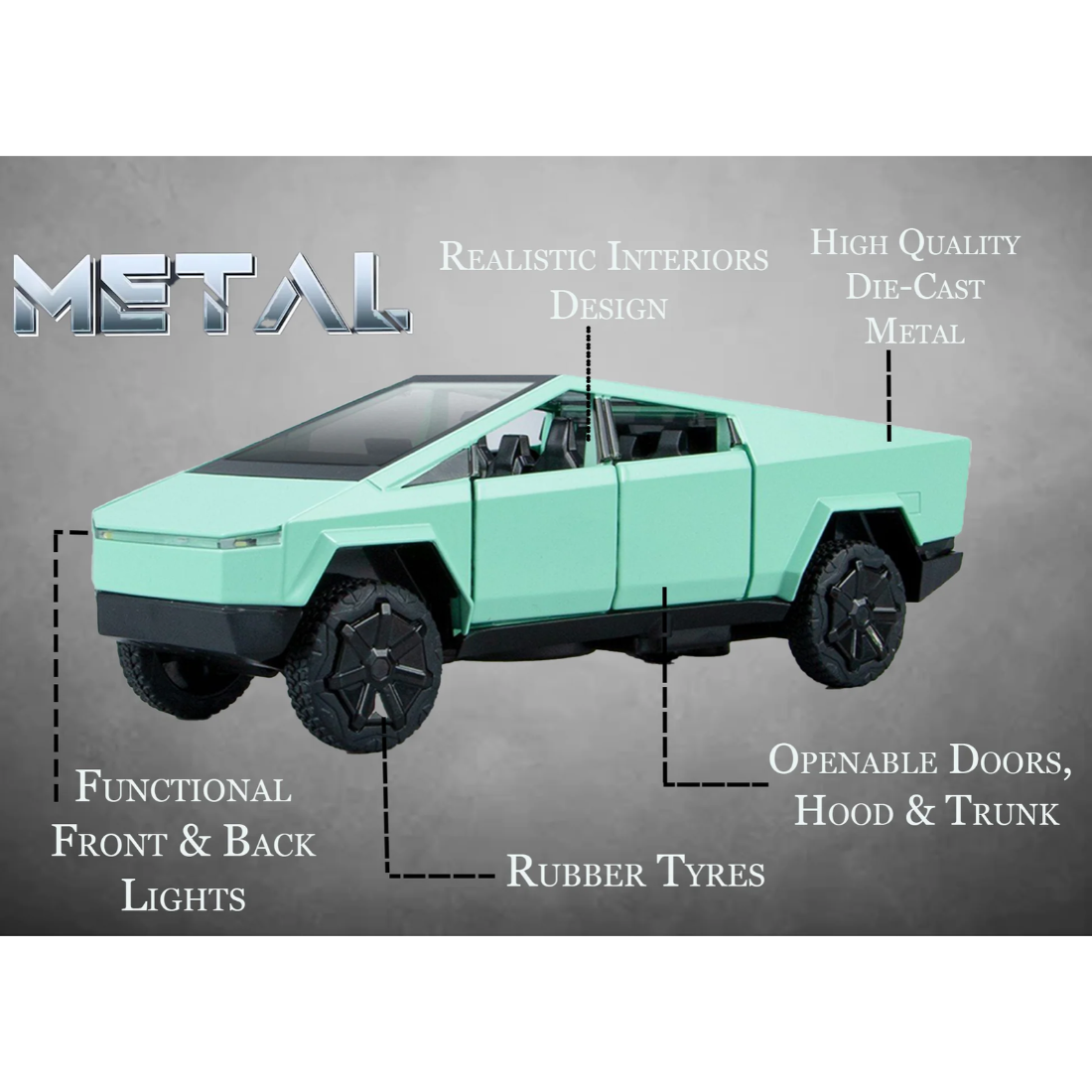 Tesla Cyber Truck Limited Edition Model Car, 1:32 Scale (Mint)