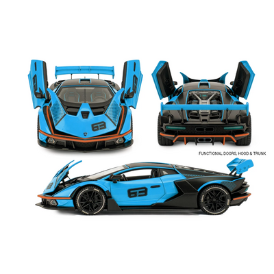 Lamborghini SCV12 Model Car, 1:32 Scale (Blue)