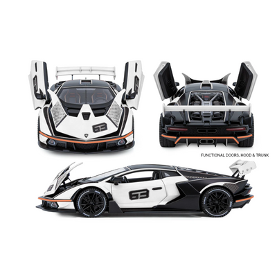 Lamborghini SCV12 Model Car, 1:32 Scale (White)