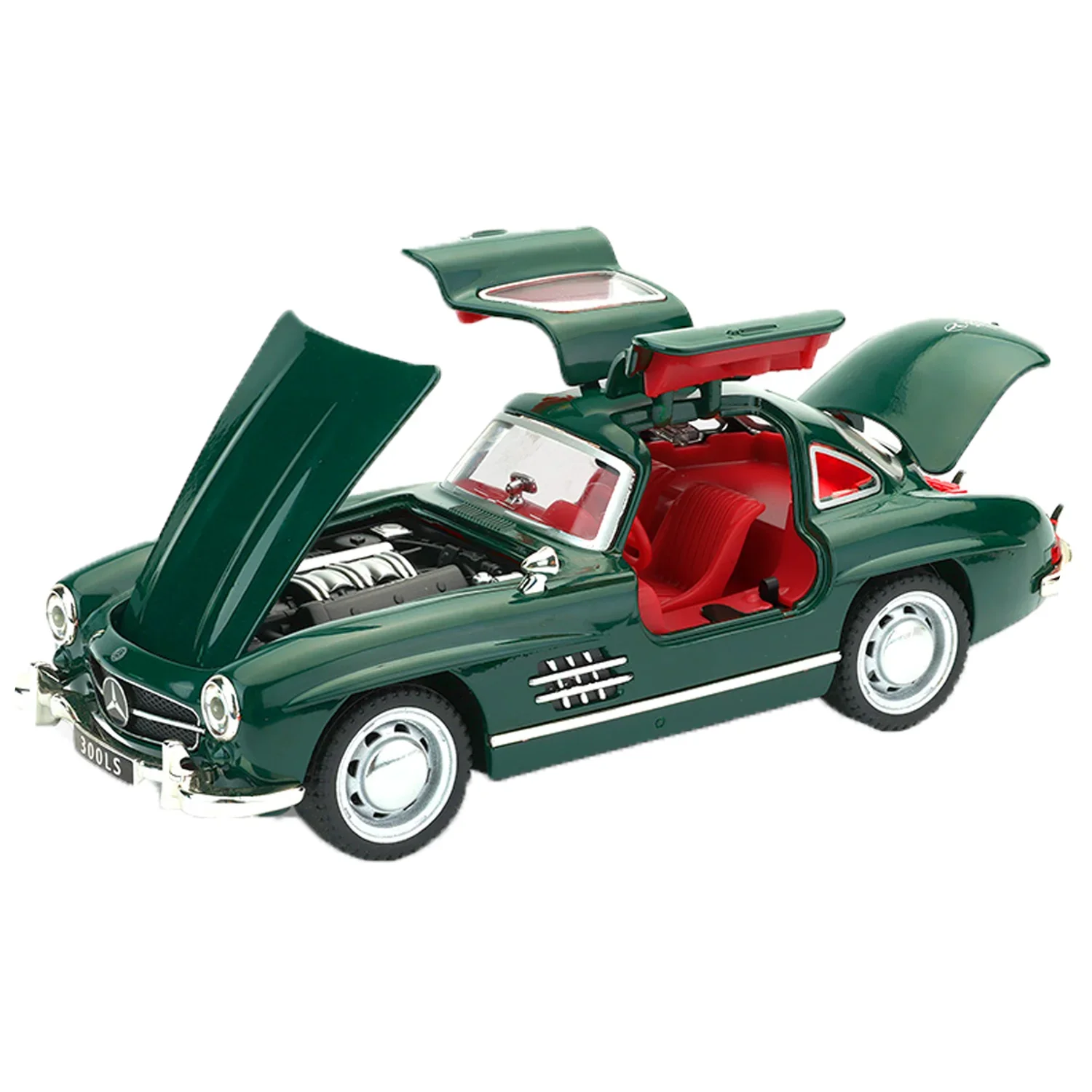 Mercedez Benz 300SL - Light, Sound with Openable Doors, 1:32 Scale (Green)