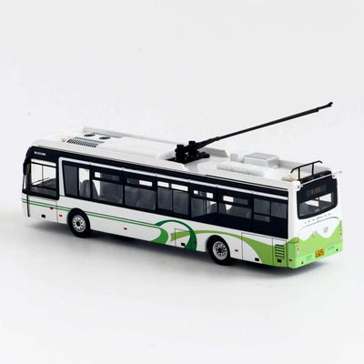 Premium scale diecast model car  – City Bus, 1:110 Scale (Green & White) Collectible