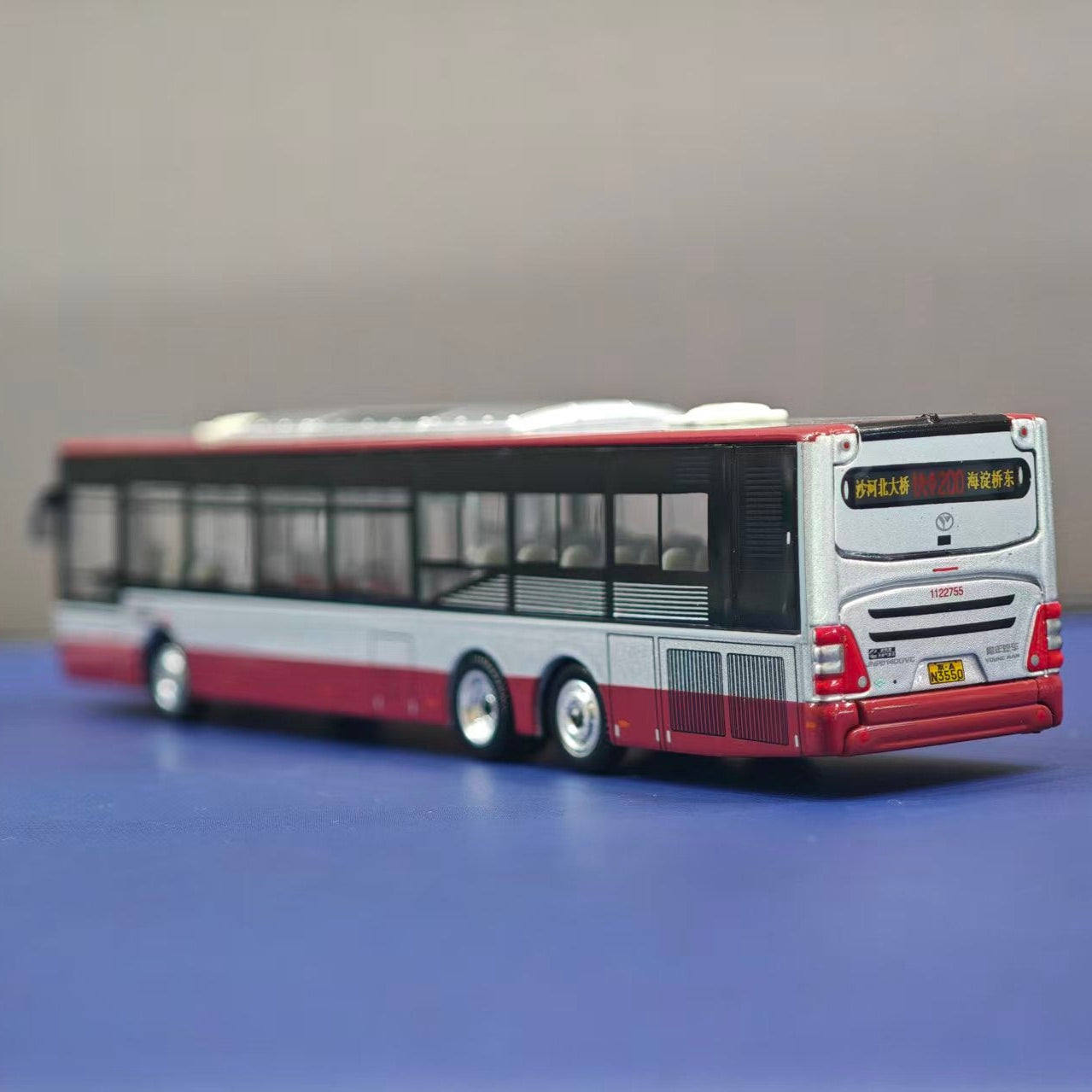 *HEC 2026* City Couch Bus, 1:110 Scale  (Maroon & Grey)