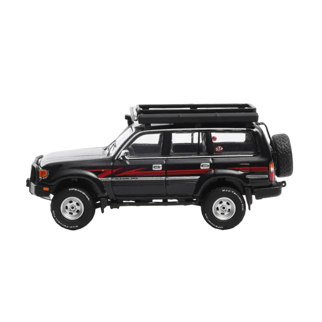Premium scale diecast model car  – Toyota No.613 Land Cruiser 80, 1:64 Scale (Black) Collectible