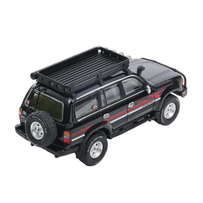 Premium scale diecast model car  – Toyota No.613 Land Cruiser 80, 1:64 Scale (Black) Collectible