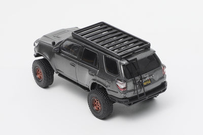 Premium scale diecast model car  – Toyota 4Runner Pre Runner with accessories LHD, 1:64 Scale (Black) Collectible