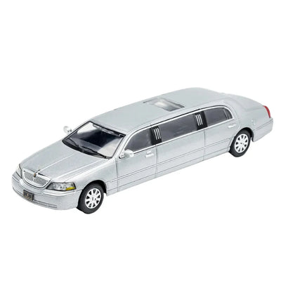 Premium scale diecast model car  – A Silver Extended Lincoln, 1:64 Scale (Silver) Collectible