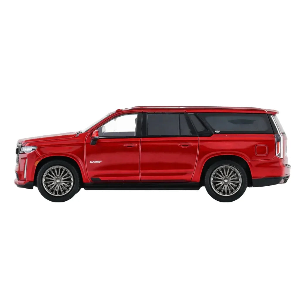 Premium scale diecast model car  – Cadillac Escalade - V ESV, 1:64 Scale (Red) Collectible