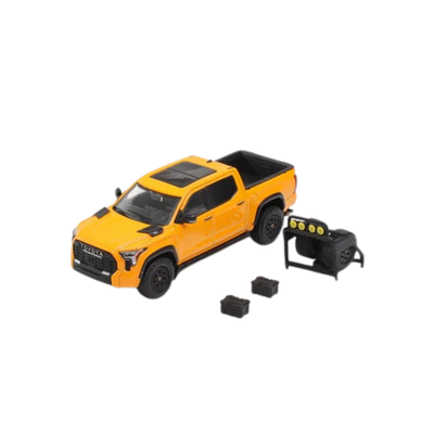 Premium scale diecast model car  – *PRE-ORDER* Toyota Tundra TRD Pro with Accessories, 1:64 Scale (Yellow) Collectible