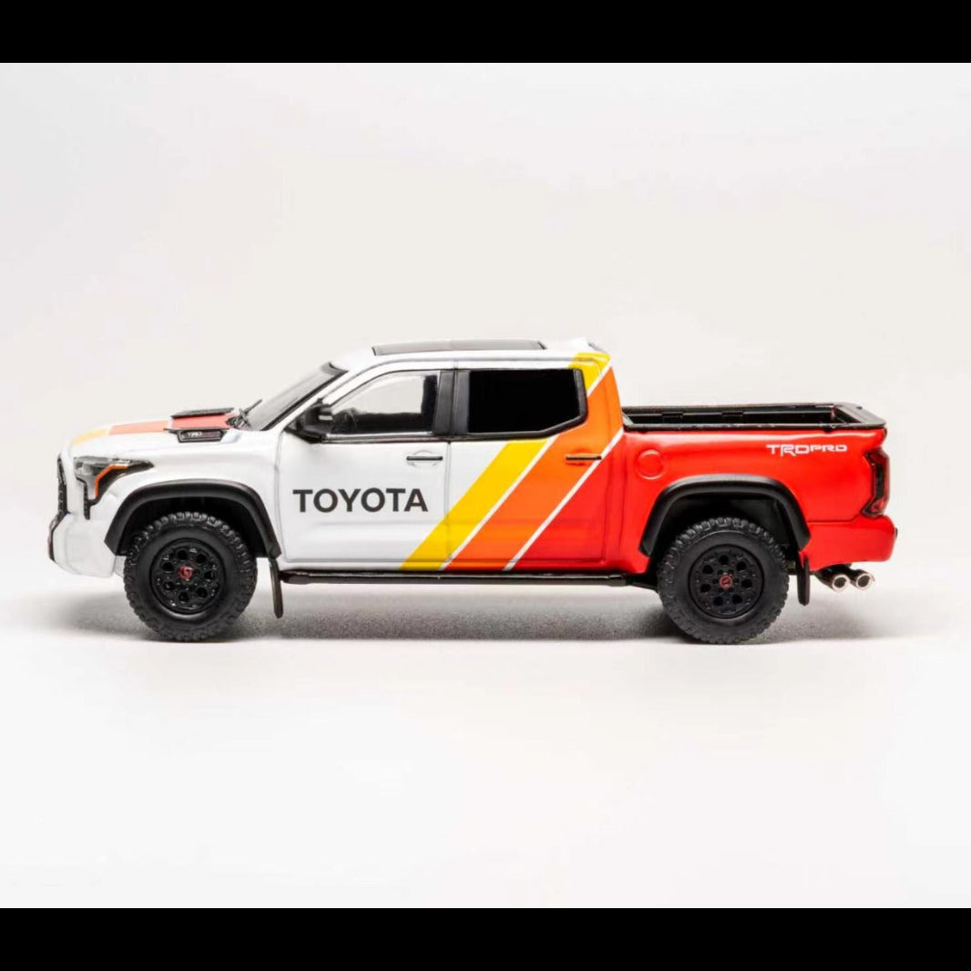 *PRE-ORDER* Toyota Tundra TRD PRO White (TRD Heritage Livery), 1:64 Scale