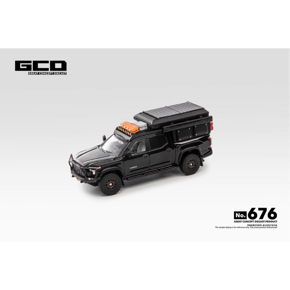 *PRE-ORDER* Toyota Tundra TRD PRO Camper with Accessories, 1:64 Scale (Black)