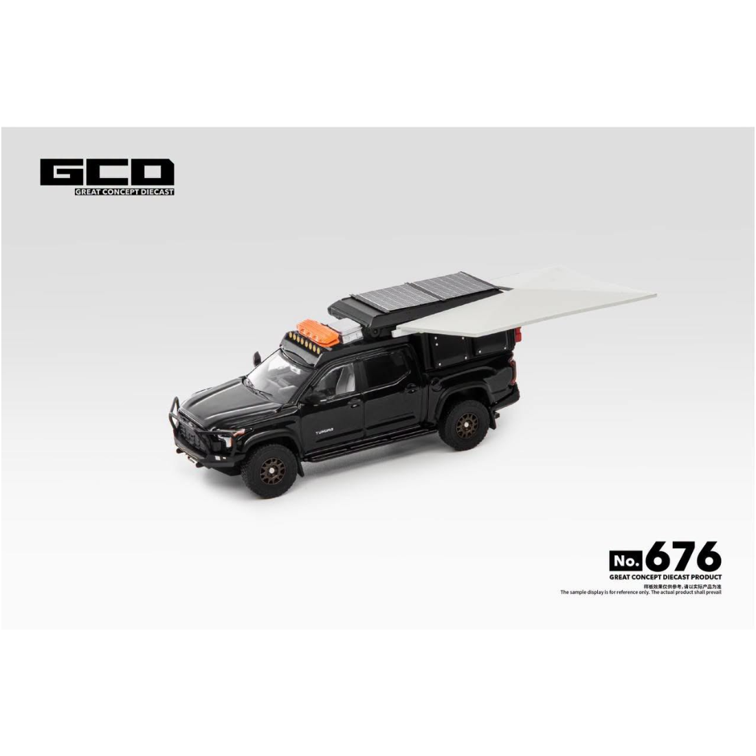 *PRE-ORDER* Toyota Tundra TRD PRO Camper with Accessories, 1:64 Scale (Black)