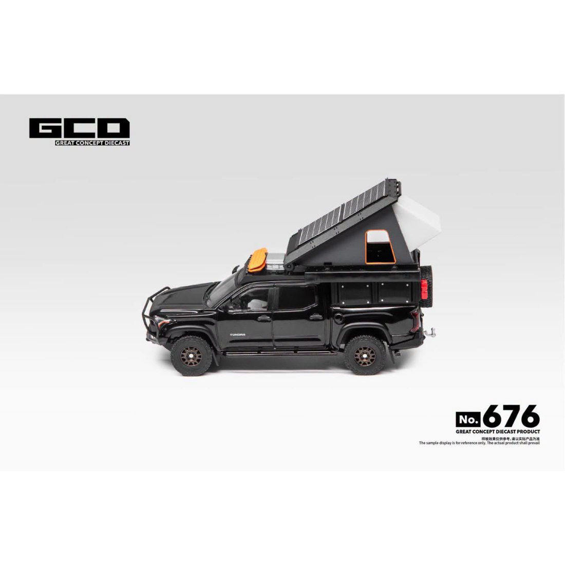 *PRE-ORDER* Toyota Tundra TRD PRO Camper with Accessories, 1:64 Scale (Black)