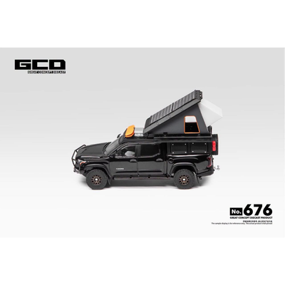 *PRE-ORDER* Toyota Tundra TRD PRO Camper with Accessories, 1:64 Scale (Black)