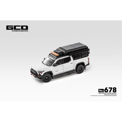 *PRE-ORDER* Toyota Tundra TRD PRO Camper with Accessories, 1:64 Scale (White)