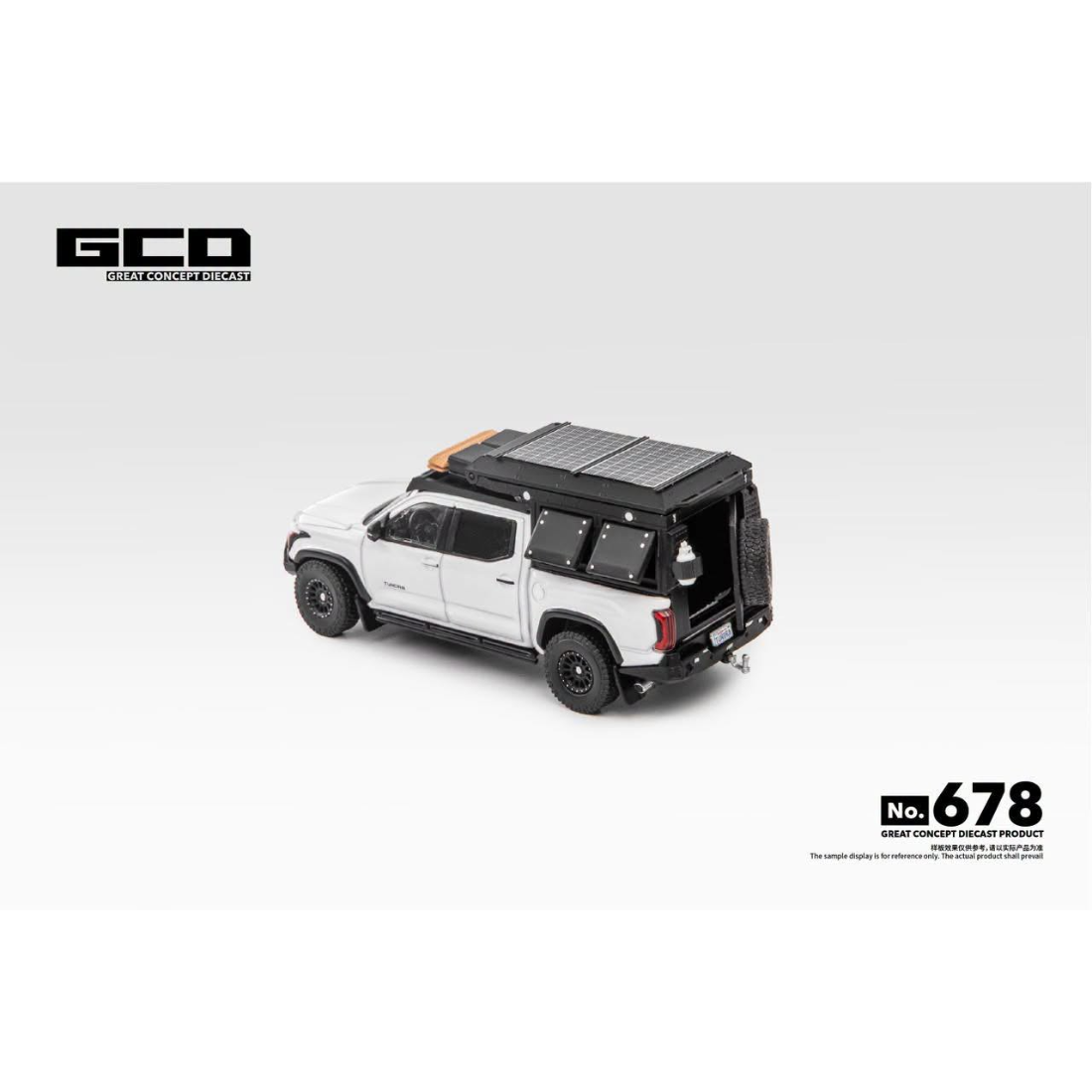 *PRE-ORDER* Toyota Tundra TRD PRO Camper with Accessories, 1:64 Scale (White)