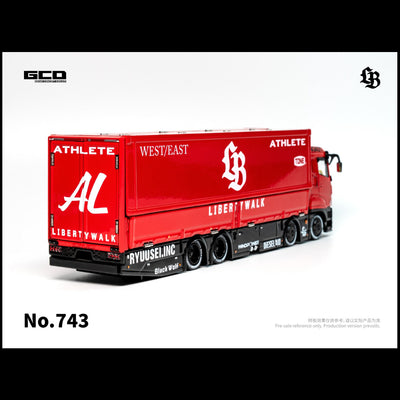 *PRE-ORDER* LBWK TRUCKS Mitsubishi Fuso Super Great - Super Silhouette, 1:64 Scale (Red & Black)