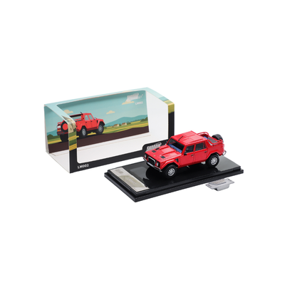 Premium scale diecast model car  – *PRO-ORDER* Lamborghini LM002, 1:64 Scale (Red) Collectible