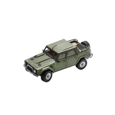 Premium scale diecast model car  – *PRE-ORDER* Lamborghini LM002, 1:64 Scale (Military Green) Collectible