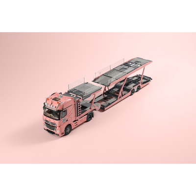 *PRE-ORDER* Fuso Fighter (1024) Transporter with MX-5 Spec Miata (NC1) Pink (Limited Gift Set), 1:64 Scale