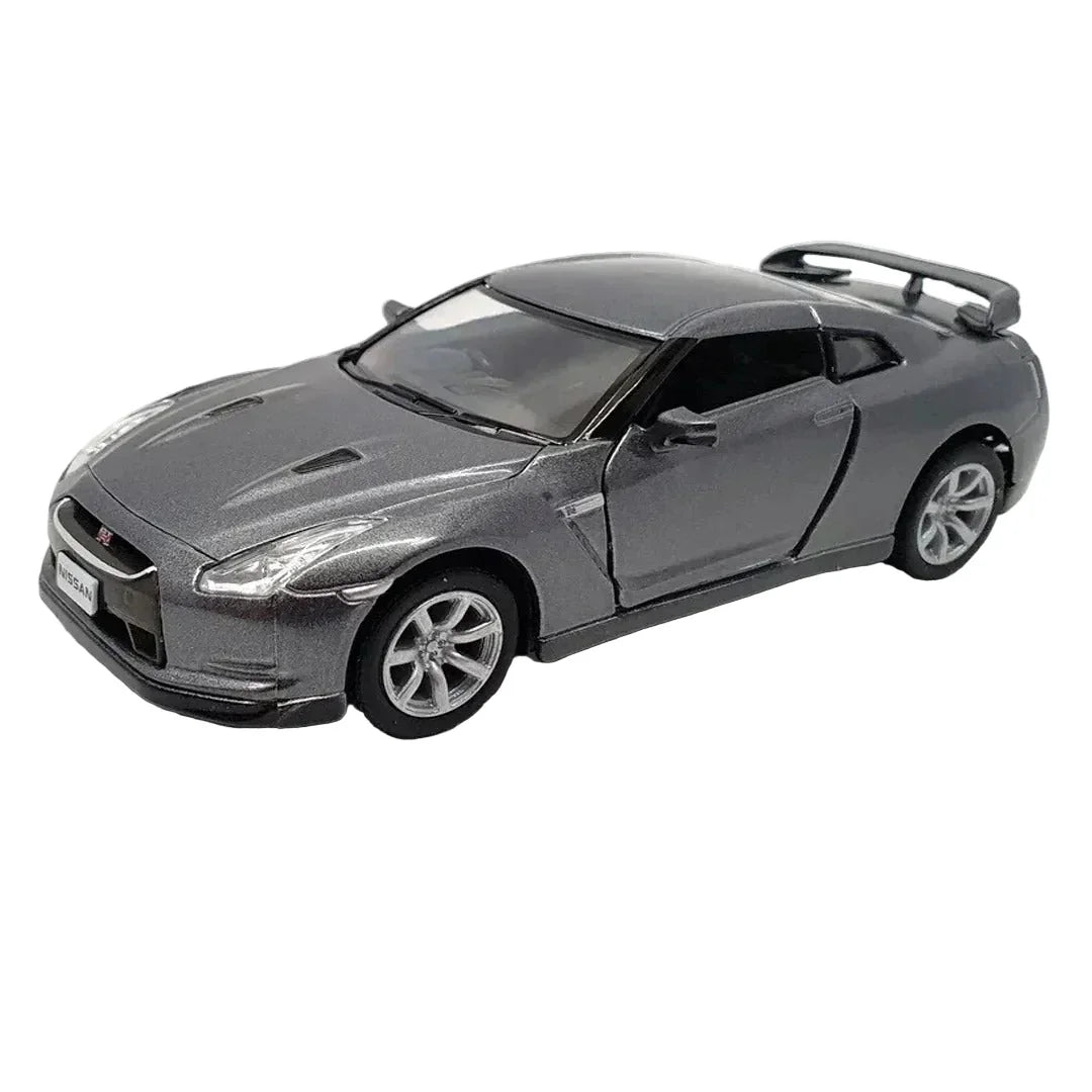 Premium scale diecast model car  – Nissan GT-R R35 2009, 1:36 Scale (Grey) Collectible