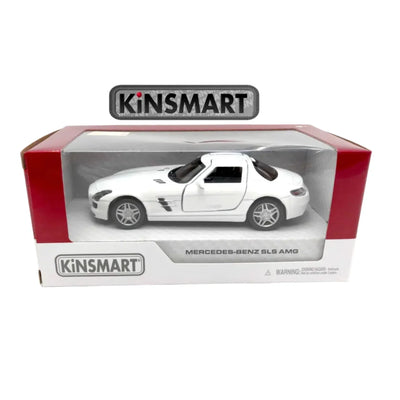 Premium scale diecast model car  – Mercedes-Benz SLS AMG, 1:36 Scale (White) Collectible