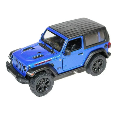 Premium scale diecast model car  – Jeep Wrangler (Hard Top) 2018, 1:36 Scale (Blue) Collectible