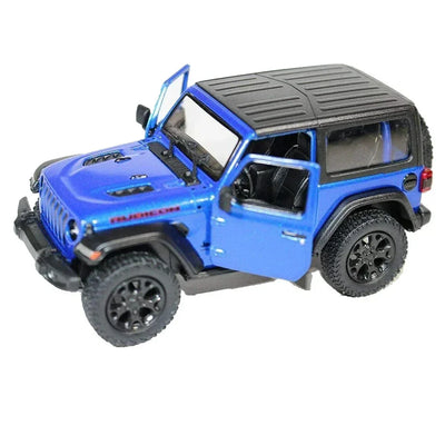 Premium scale diecast model car  – Jeep Wrangler (Hard Top) 2018, 1:36 Scale (Blue) Collectible