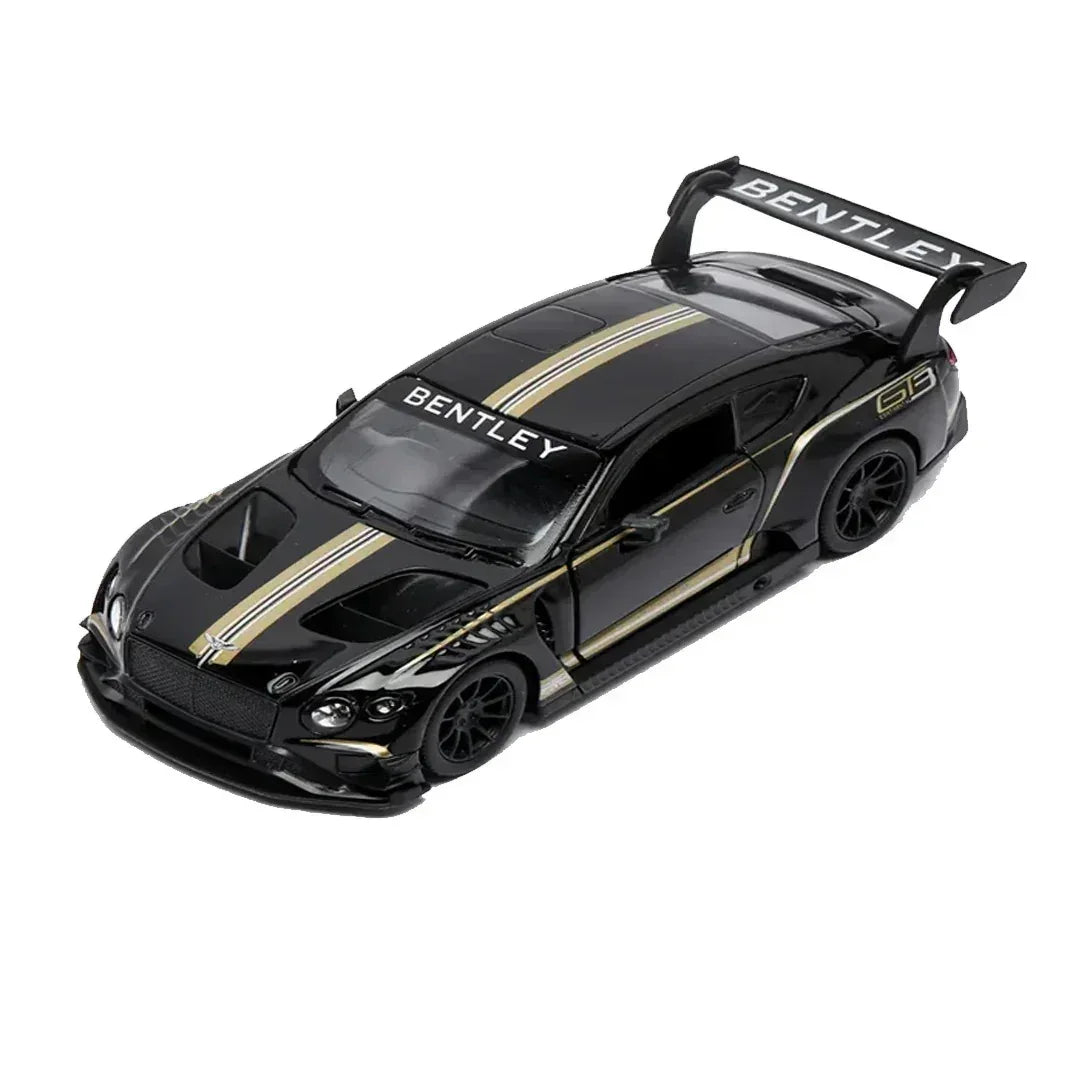 Premium scale diecast model car  – Bentley Continental GT3, 1:36 Scale (Black) Collectible