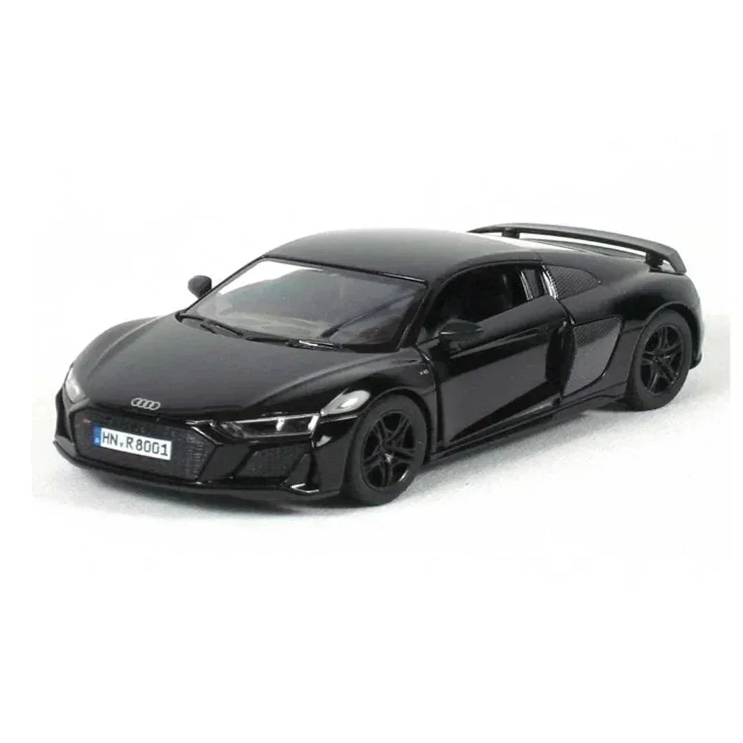 Premium scale diecast model car  – Audi R8 Coupé 2020, 1:36 Scale (Black) Collectible