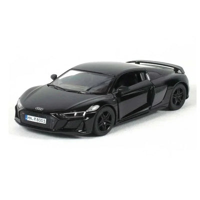 Premium scale diecast model car  – Audi R8 Coupé 2020, 1:36 Scale (Black) Collectible