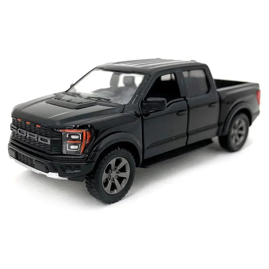 Premium scale diecast model car  – Ford F-150 Raptor 2022, 1:36 Scale (Black) Collectible