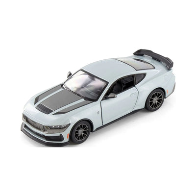 Premium scale diecast model car  – Ford Mustang Dark Horse 2024, 1:36 Scale (Silver) Collectible