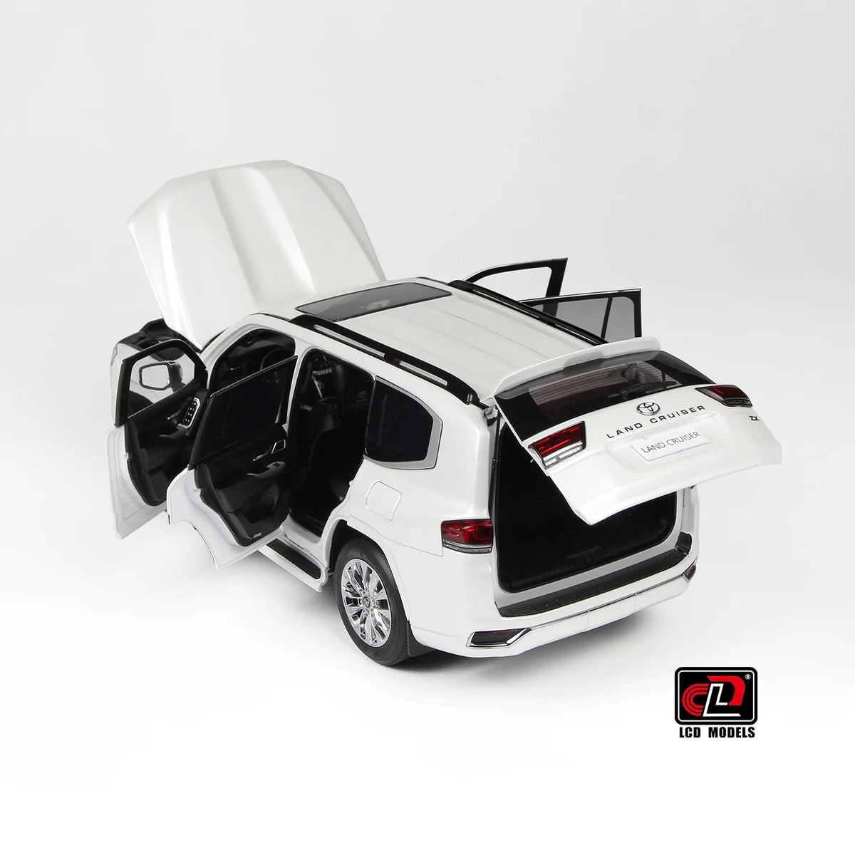 Toyota Land Crusier 300-ZX-White, 1:18 Scale