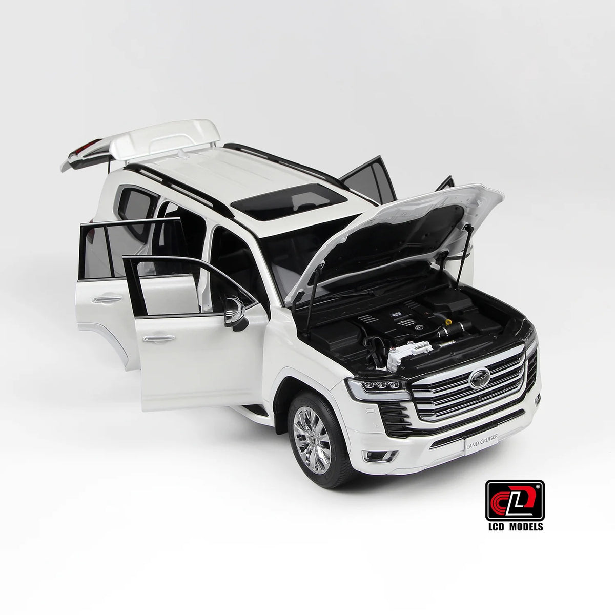 Toyota Land Crusier 300-ZX-White, 1:18 Scale