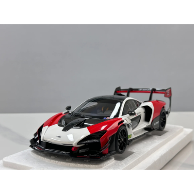 McLaren Senna GTR come with DIY logo, 1:18 Scale (Red with White)