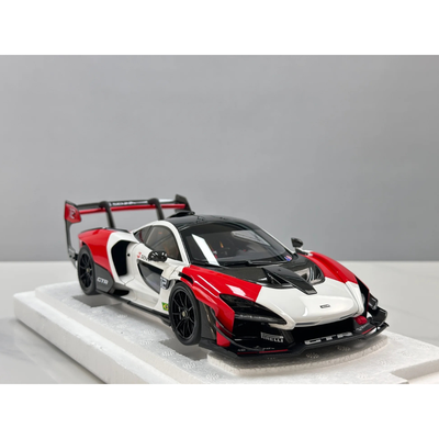 McLaren Senna GTR come with DIY logo, 1:18 Scale (Red with White)