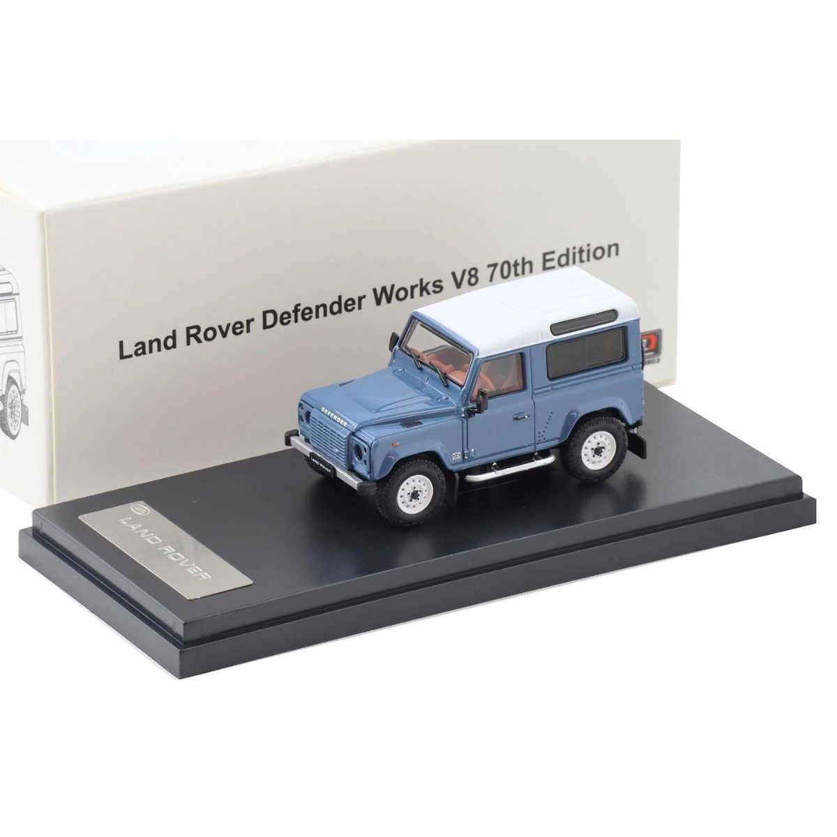 Land Rover Defender V8, 1:64 Scale (Vintage Blue)