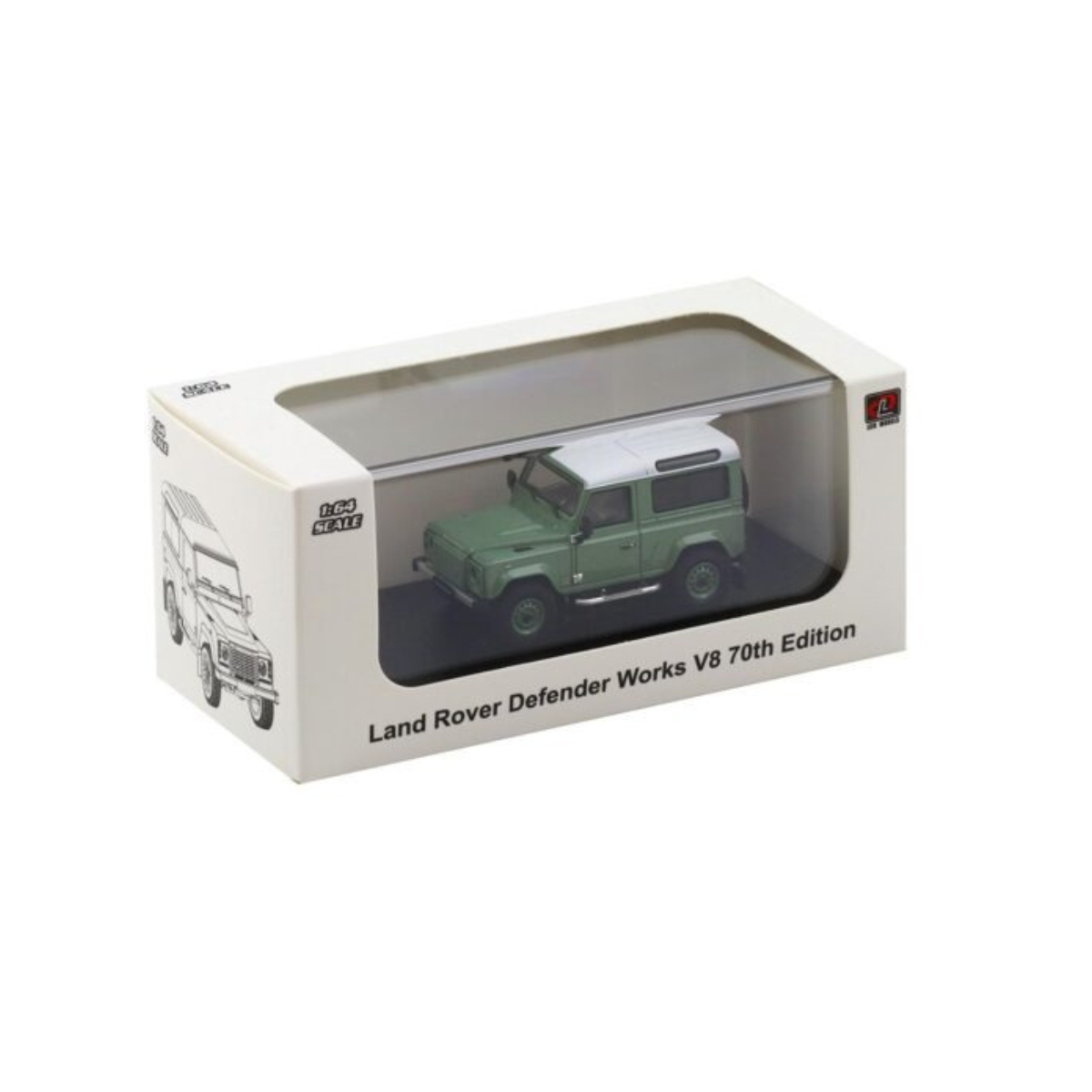 Land Rover Defender V8, 1:64 Scale (Glasmir Green)