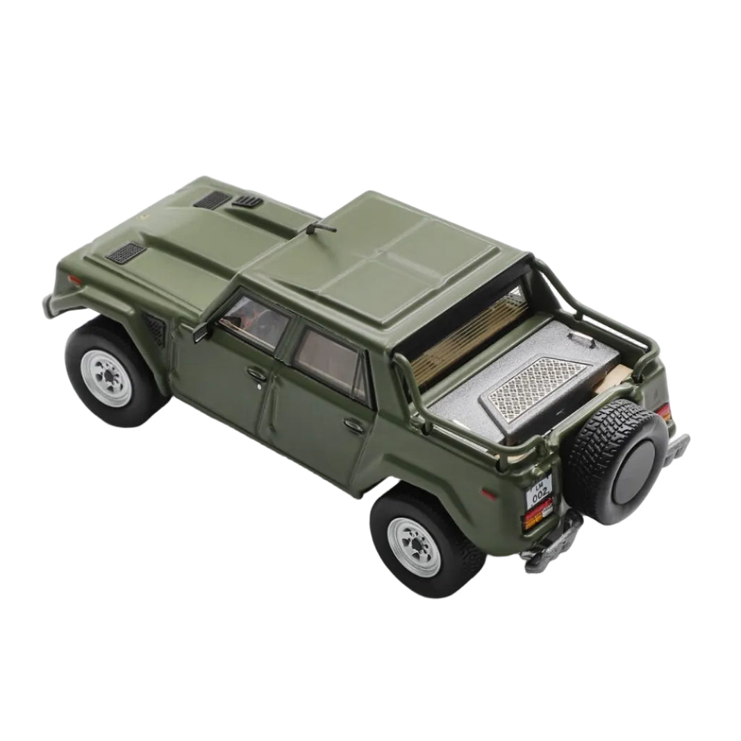 Premium scale diecast model car  – Lamborghini LM002 LHD, 1:64 Scale (Green) Collectible