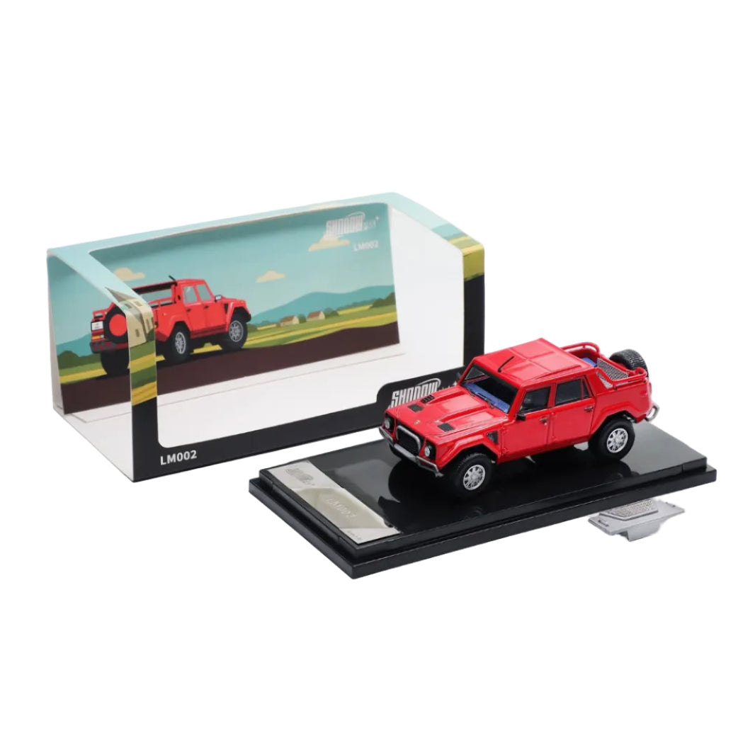 Premium scale diecast model car  – Lamborghini LM002 LHD, 1:64 Scale (Red) Collectible