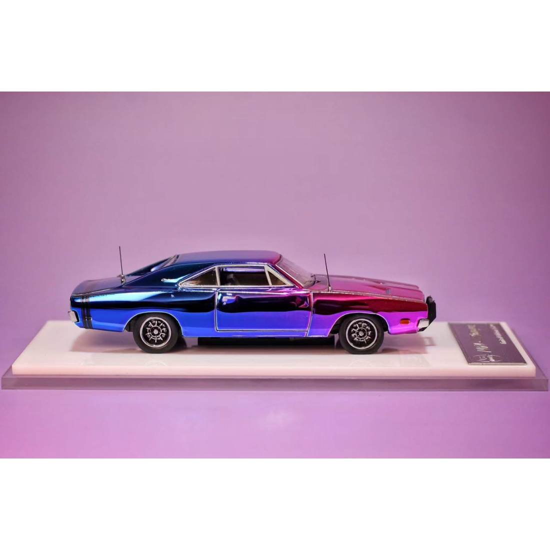 *PRE-ORDER* Dodge Charger 1969, 1:64 Scale (Chrome Magic Blue)