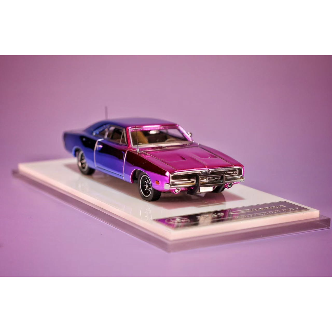 *PRE-ORDER* Dodge Charger 1969, 1:64 Scale (Chrome Magic Blue)