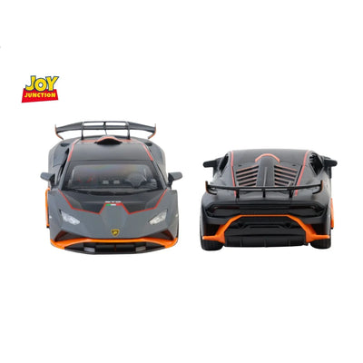 Lamborghini Hurracan STO - Light, Sound with Openable Doors, 1:24 Scale (Gray)