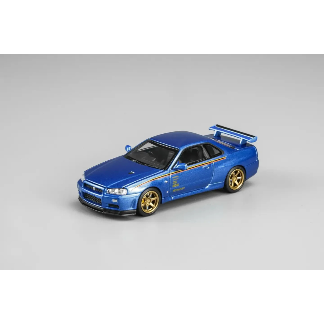 *HKTCS 2026* Nissan Skyline GT-R R34 Customized Bayside Blue (Limited to 399pcs), 1:64 Scale