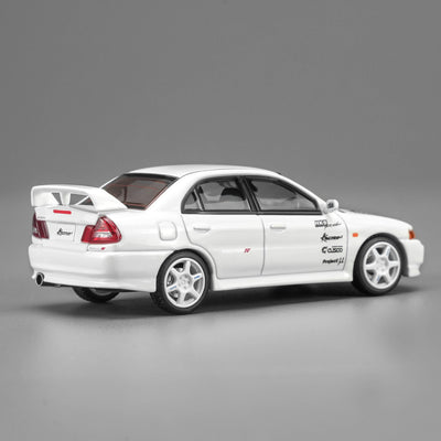 Mitsubishi Lancer Evolution IV GSR Kansai Livery, 1:64 Scale (White)