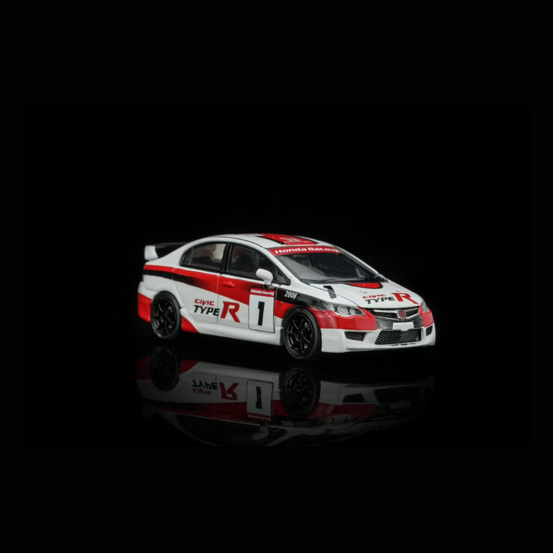 *PRE-ORDER* Honda Civic TYPE R (FD2) #1 2012 Japan One Make Race (Magnic Engine Hood - Removable), 1:64 Scale