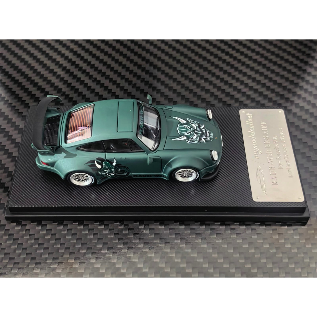 *PRE-ORDER* Porsche RWB 930 GT Wing (Hanna Mask Borisov Mask), 1:64 Scale (Green)