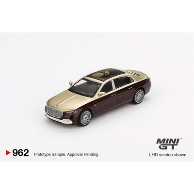 Mercedes-Maybach S 680 Gold / Dark Red Metallic, 1:64 Scale